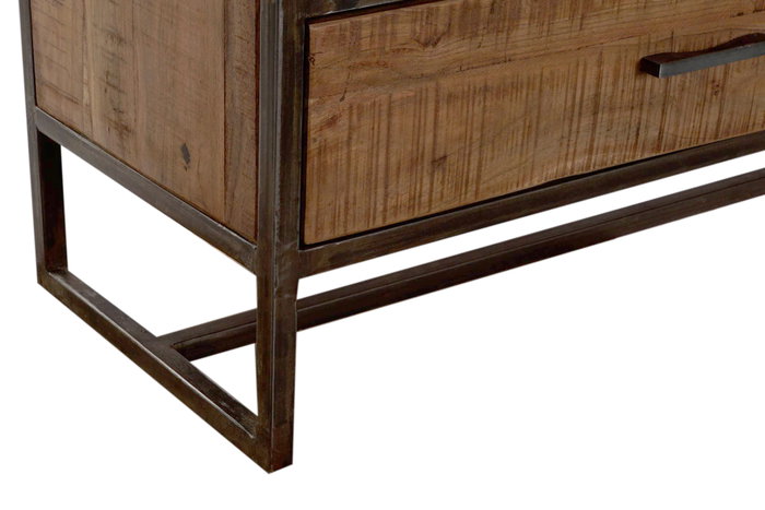 DKD Home Decor Estantería de Acacia y Metal Marrón 145x35x188