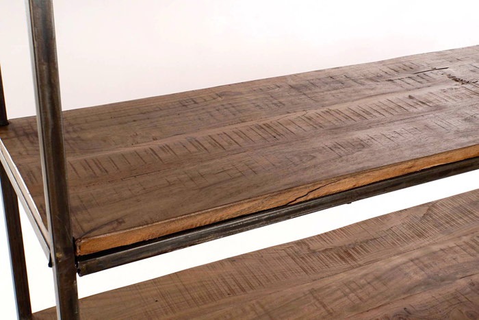 DKD Home Decor Estantería de Acacia y Metal Marrón 145x35x188