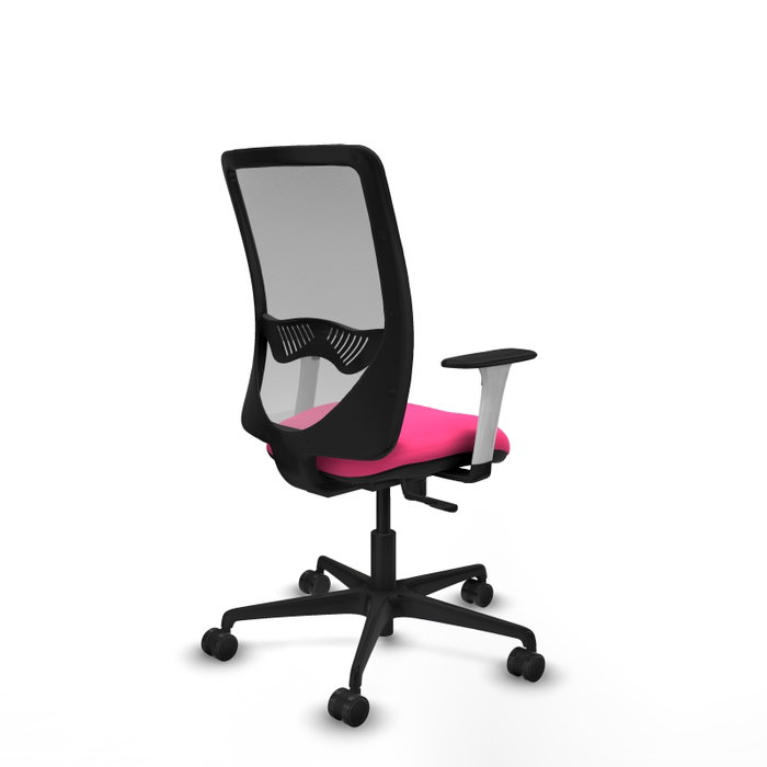 PIQUERAS Y CRESPO Silla de oficina Zulema con mecanismo Sincro, Rosa y Gris