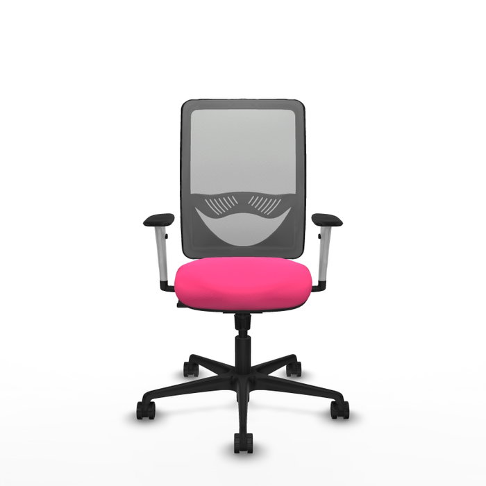 PIQUERAS Y CRESPO Silla de oficina Zulema con mecanismo Sincro, Rosa y Gris