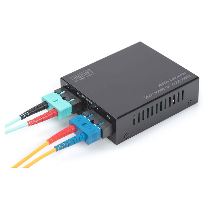 Digitus Convertidor de Medios Gigabit SC/SC, Multimodo y Monomodo, 1000 Mbit/s, 1000Base-SX, 1000BASE-SX, Gigabit Ethernet, Alcance hasta 20000 m
