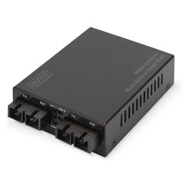 Digitus Convertidor de Medios Gigabit SC/SC, Multimodo y Monomodo, 1000 Mbit/s, 1000Base-SX, 1000BASE-SX, Gigabit Ethernet, Alcance hasta 20000 m