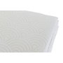 DKD Home Decor Colcha de Poliéster Blanca con Bordado de Arcos, 180x260x1 cm