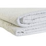 DKD Home Decor Colcha de Poliéster Blanca con Bordado de Arcos, 180x260x1 cm