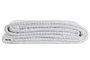 DKD Home Decor Colcha de Poliéster Blanca con Bordado de Arcos, 180x260x1 cm