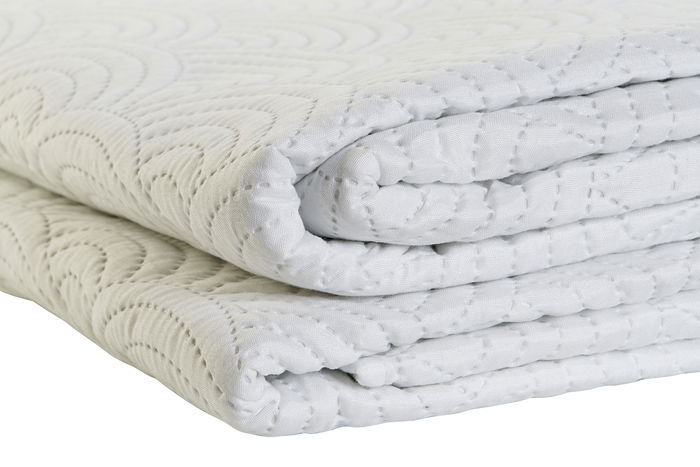 DKD Home Decor Colcha Oriental Blanco 260 x 180 cm Poliester