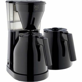 Melitta Easy Therm II - Cafetera con filtro 1L, 1050 W + 2da jarra - Negro
