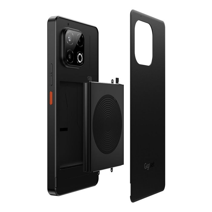 Gigaset GS6 Smartphone Android 15, 6.67" Pantalla OLED 120Hz, 8GB RAM 128GB, Triple Cámara 64MP, Batería 5300 mAh, 5G, Color Negro