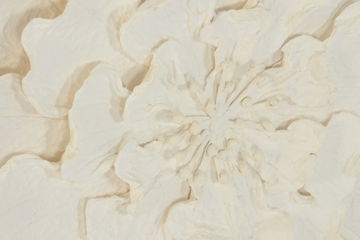 DKD Home Decor Cuadro de Cristal y Papel Mache con Diseño Floral 80x80 cm