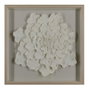 DKD Home Decor Cuadro de Cristal y Papel Mache con Diseño Floral 80x80 cm