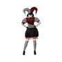 BigBuy Carnival Disfraz de Arlequín Blanco y Negro con Gorro para Mujer Adulto XXL