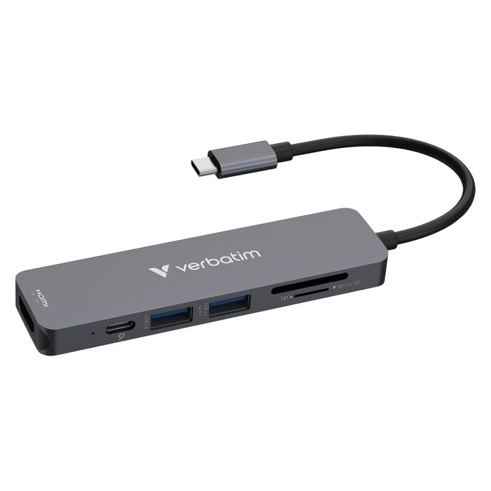 Verbatim USB-C Essentials Multi-Port Hub 6 Puertos con Lector de Tarjetas