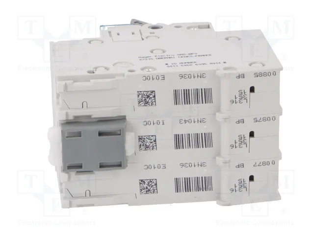 HAGER MCN310E Interruptor magnetotérmico 3 polos 10A 6kA HAGER MCN310E Interruptor magnetotérmico 3 polos 10A 6kA