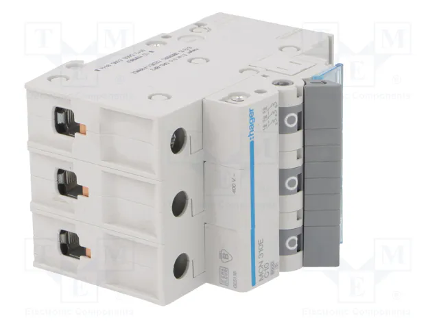 HAGER MCN310E Interruptor magnetotérmico 3 polos 10A 6kA HAGER MCN310E Interruptor magnetotérmico 3 polos 10A 6kA