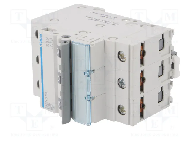 HAGER MCN310E Interruptor magnetotérmico 3 polos 10A 6kA HAGER MCN310E Interruptor magnetotérmico 3 polos 10A 6kA