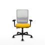 PIQUERAS Y CRESPO Silla de oficina Haches Amarillo y Blanco