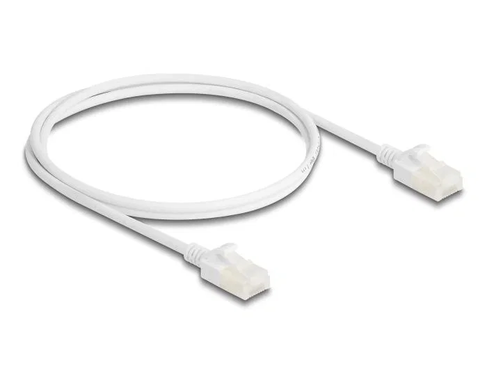 DeLOCK Cable de red RJ45 Cat.6A U/UTP Slim 1 m Blanco