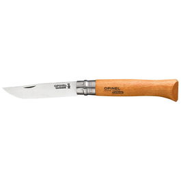 Opinel Navaja Nº 12 Acero Carbono Hoja 12 cm Mango Haya Barniz Teñido
