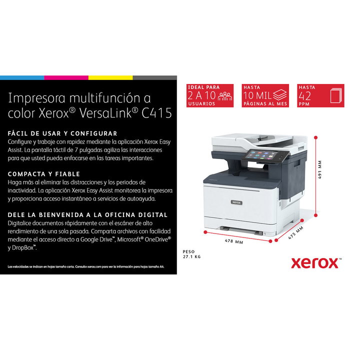 Xerox VersaLink C415V_DN Multifunción Láser Color A4