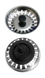 TECNO Tapón de fregadero 80/85 con válvula 115Ø y cesta de eje plástico
