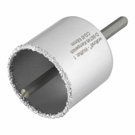 Wolfcraft Corona de perforación recubierta de carburo de tungsteno con adaptador, ø68 x 55 mm