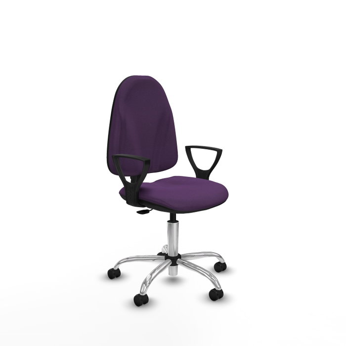 PIQUERAS Y CRESPO Silla de oficina Algarra, Tela Morada, Base Cromada PIQUERAS Y CRESPO Silla de oficina Algarra, Tela Morada, Base Cromada