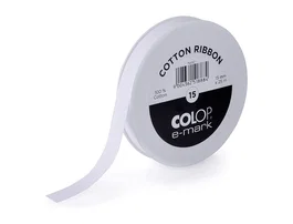 Colop E-Mark Cinta de algodón para impresora de 15 mm ancho x 25 m rollo, no resistente al agua