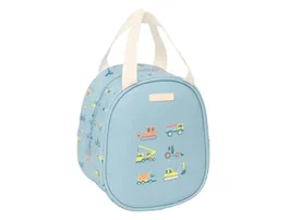 Portameriendas Térmico Safta Gruas Azul