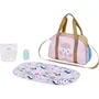 Baby Born Bolso Cambiador Estampado Floral con Accesorios de Cuidado Rosa