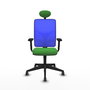 PIQUERAS Y CRESPO Silla de oficina Motilla con mecanismo Sincro, Verde y Azul