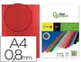 Liderpapel Tapas Polipropileno A4 0.8mm Rojo Opaco Paquete 50 Unidades