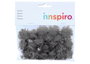 Innspiro Pompones brillantes negro 25mm 20u.