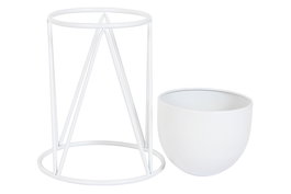 DKD Home Decor Macetero Urban Blanco Set de 3 38 x 80 x 38 cm