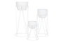 DKD Home Decor Macetero Urban Blanco Set de 3 38 x 80 x 38 cm