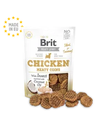 Brit Jerky Snack Insect Meaty Coins Pollo para Perro 80 gr
