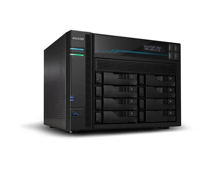 Asustor AS6508T NAS Servidor Torre 8 Bahías para PYMEs - Intel Atom C3538 Quad-Core 2.1GHz, 8GB DDR4, 2x2.5GbE + 2x10GbE, RAID 0/1/5/6/10/JBOD, SATA III, ADM 3.1