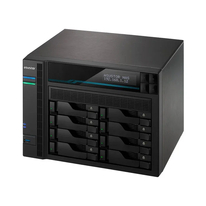 Asustor AS6508T NAS Servidor Torre 8 Bahías para PYMEs - Intel Atom C3538 Quad-Core 2.1GHz, 8GB DDR4, 2x2.5GbE + 2x10GbE, RAID 0/1/5/6/10/JBOD, SATA III, ADM 3.1