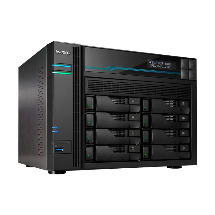 Asustor AS6508T NAS Servidor Torre 8 Bahías para PYMEs - Intel Atom C3538 Quad-Core 2.1GHz, 8GB DDR4, 2x2.5GbE + 2x10GbE, RAID 0/1/5/6/10/JBOD, SATA III, ADM 3.1