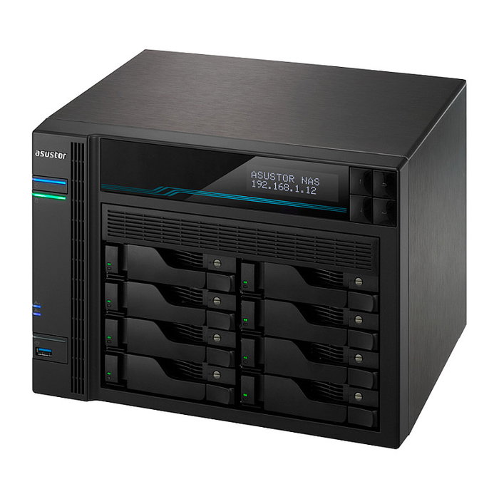Asustor AS6508T Servidor NAS 8 Bahías, CPU Intel Atom C3538 Quad-Core 2.1GHz, 8GB RAM, 2x2.5GbE + 2x10GbE, RAID 0/1/JBOD, SATA 6Gb/s, USB 3.0 Asustor AS6508T Servidor NAS 8 Bahías, CPU Intel Atom C3538 Quad-Core 2.1GHz, 8GB RAM, 2x2.5GbE + 2x10GbE, RAID 0/1/JBOD, SATA 6Gb/s, USB 3.0