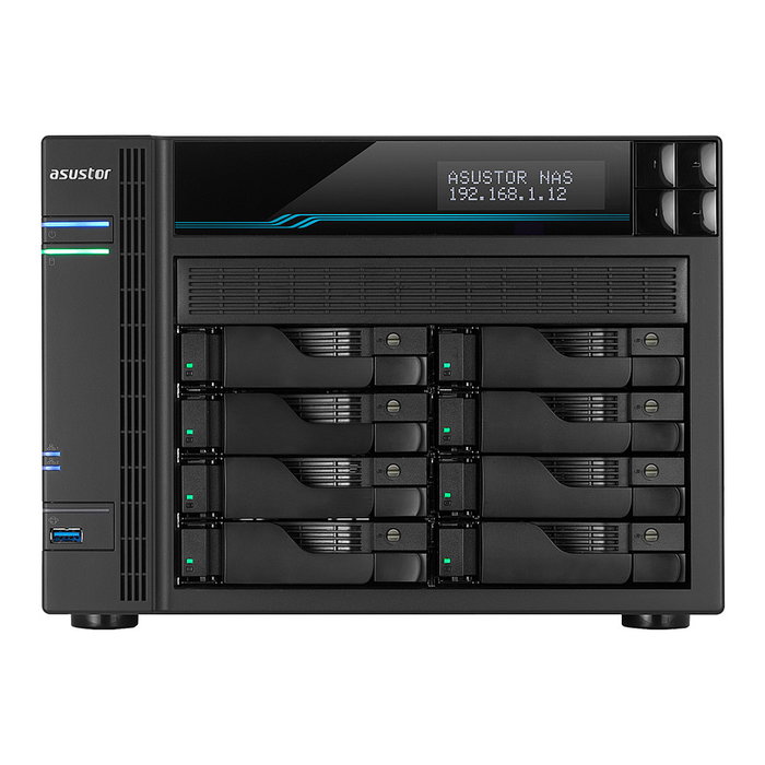 Asustor AS6508T Servidor NAS 8 Bahías, CPU Intel Atom C3538 Quad-Core 2.1GHz, 8GB RAM, 2x2.5GbE + 2x10GbE, RAID 0/1/JBOD, SATA 6Gb/s, USB 3.0 Asustor AS6508T Servidor NAS 8 Bahías, CPU Intel Atom C3538 Quad-Core 2.1GHz, 8GB RAM, 2x2.5GbE + 2x10GbE, RAID 0/1/JBOD, SATA 6Gb/s, USB 3.0