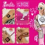 Lisciani Giochi Kit de Tatuajes con Purpurina de Barbie - Crea Tatuajes Coloridos y Brillantes