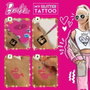 Lisciani Giochi Kit de tatuajes con purpurina de Barbie con piedras preciosas adhesivas