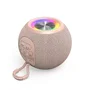 Hama 00188240 Altavoz Bluetooth Portátil Esférico (Ball Shape) - 5W, TWS, Batería 10h, Luz LED, Manos Libres, Color Rosa - Conexión AUX/USB-C/MicroSD