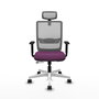PIQUERAS Y CRESPO Silla de oficina Haches con mecanismo Sincro/Traslack, Morado y Gris