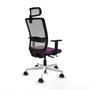 PIQUERAS Y CRESPO Silla de oficina Haches con mecanismo Sincro/Traslack, Morado y Gris
