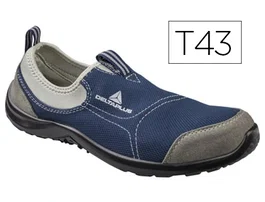 Deltaplus Zapatos de Seguridad Light Walkers Poliéster y Algodón Puntera Acero Inoxidable Antiestático Antideslizante Azul Marino Talla 43
