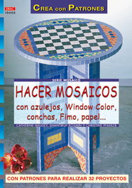 Serie mosaico nº 2. Hacer mosaicos con azulejos, window color, conchas, fimo, papel - Shantrirup Kosmin - DRAC