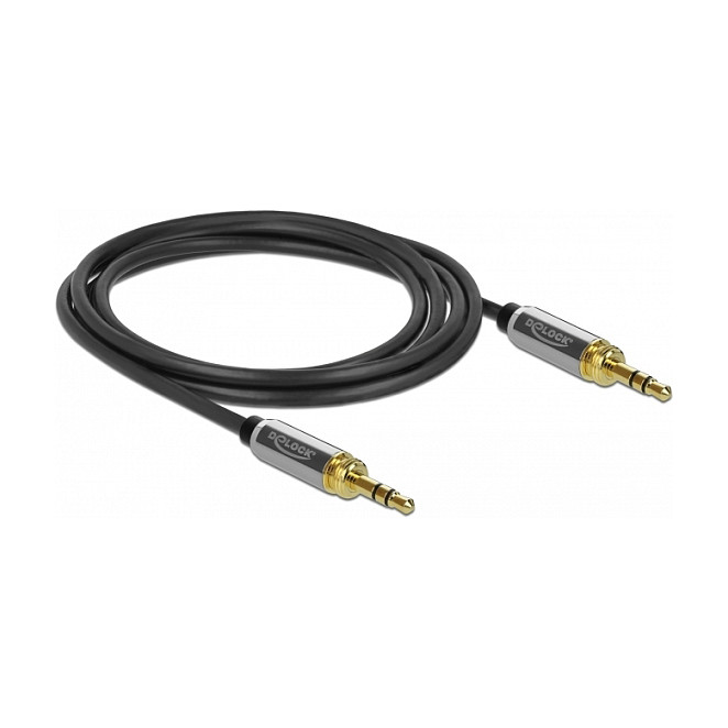 DeLOCK Cable de audio 3,5 mm a 3,5 mm con adaptador de tornillo, 2 m DeLOCK Cable de audio 3,5 mm a 3,5 mm con adaptador de tornillo, 2 m