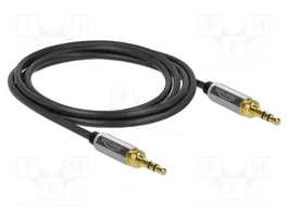 DeLOCK Cable de audio estéreo 3,5 mm con adaptador de tornillo 2 m
