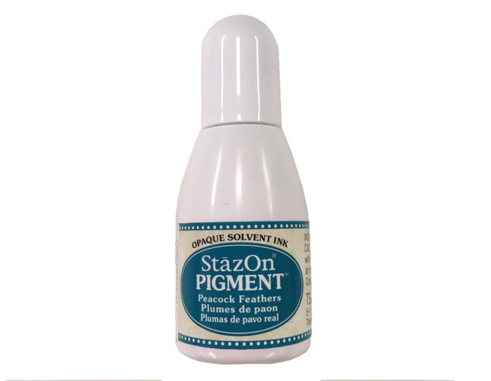 Tsukineko Tinta STAZON PIGMENT Azulado plumas pavo real recarga 15ml Tsukineko Tinta STAZON PIGMENT Azulado plumas pavo real recarga 15ml